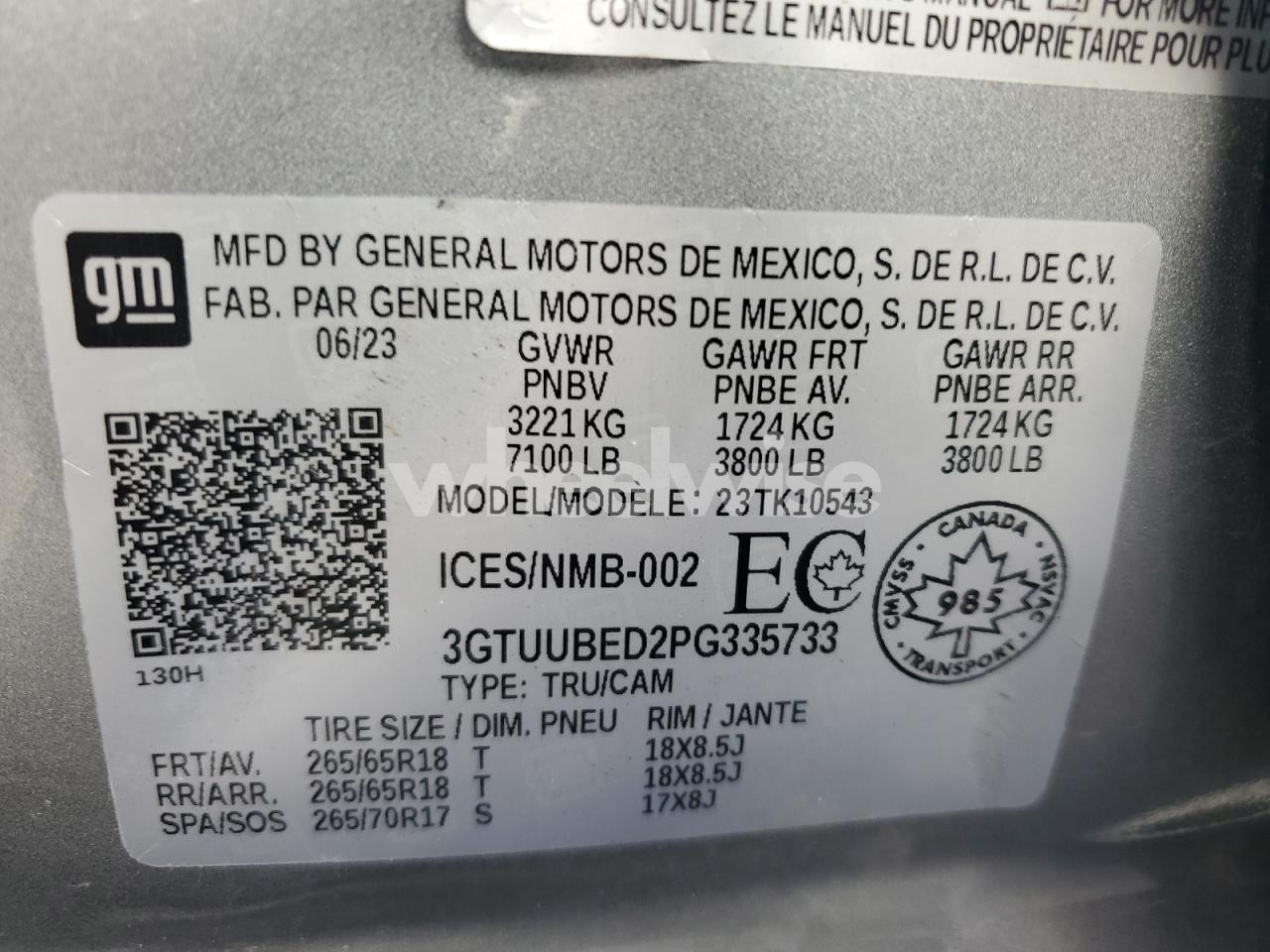 Photo 12 of 2023 GMC SIERRA K1500 SLE (VIN 1GTUUHEL9PZ273709)