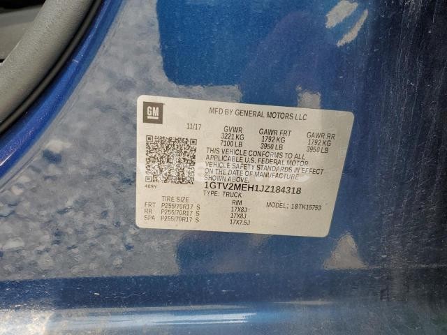 Photo 2 of 2018 GMC SIERRA K1500 SLE (VIN 1GTV2MEH1JZ184318)