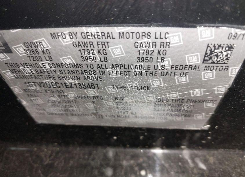 Photo 9 of 2014 Gmc Sierra 1500 SLE (VIN 1GTV2UEC1EZ133461)