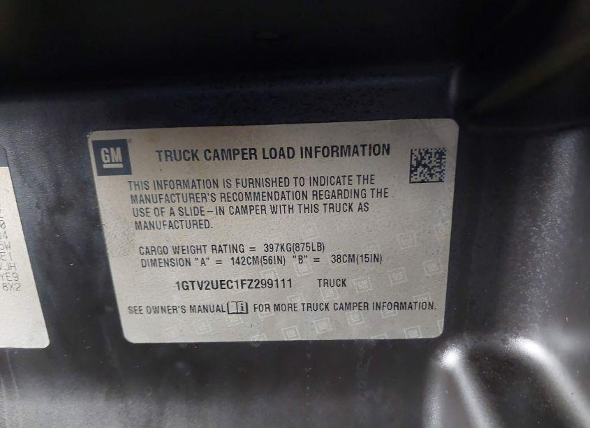 Photo 9 of 2015 Gmc Sierra 1500 SLE (VIN 1GTV2UEC1FZ299111)