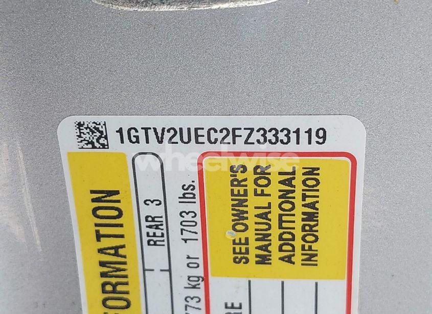 Photo 9 of 2015 Gmc Sierra 1500 SLE (VIN 1GTV2UEC2FZ333119)