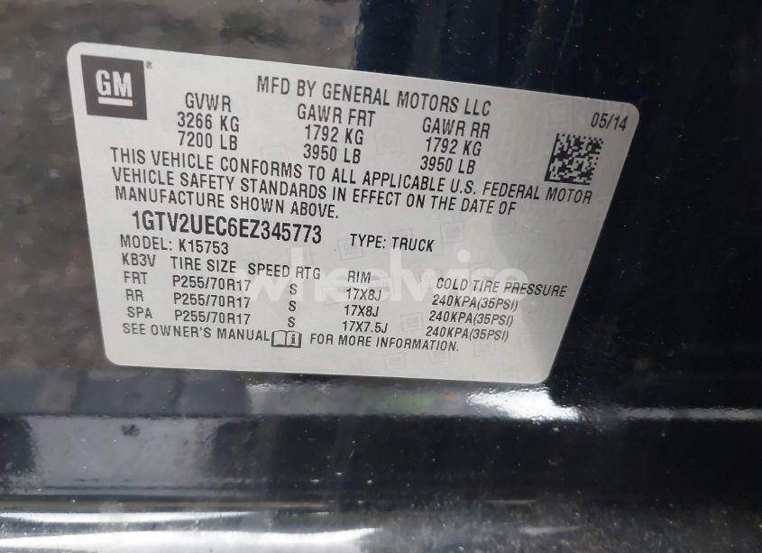 Photo 9 of 2014 Gmc Sierra 1500 SLE (VIN 1GTV2UEC6EZ345773)