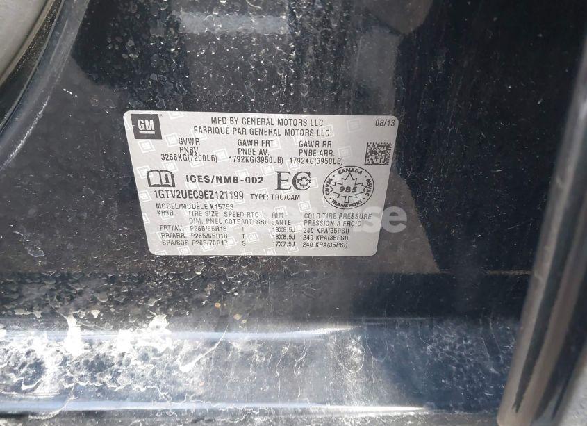 Photo 9 of 2014 Gmc Sierra 1500 SLE (VIN 1GTV2UEC9EZ121199)