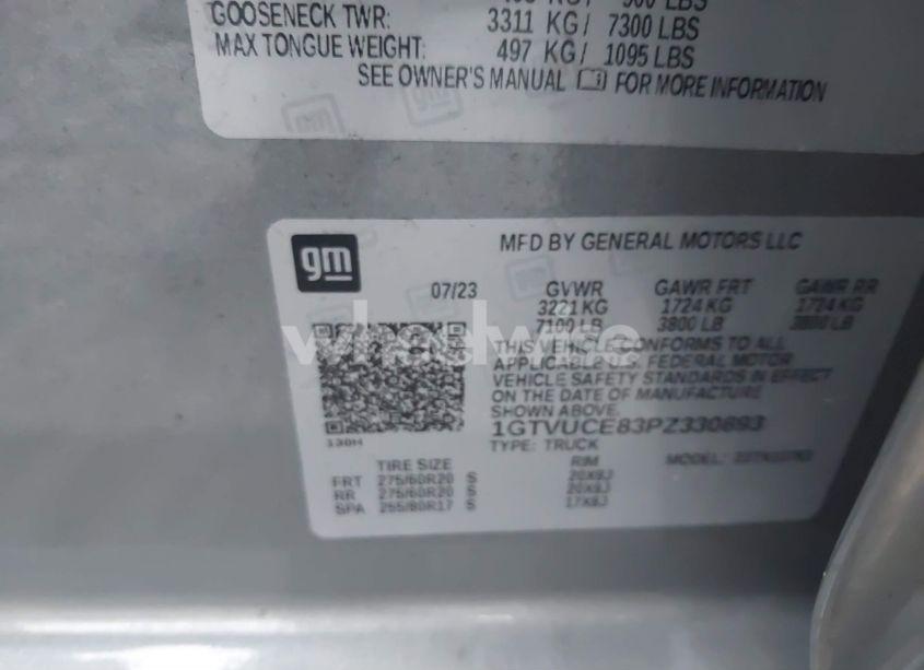 Photo 9 of 2023 Gmc Sierra 1500 4WD DOUBLE CAB STANDARD BOX ELEVATION WITH 3SB (VIN 1GTVUCE83PZ330893)