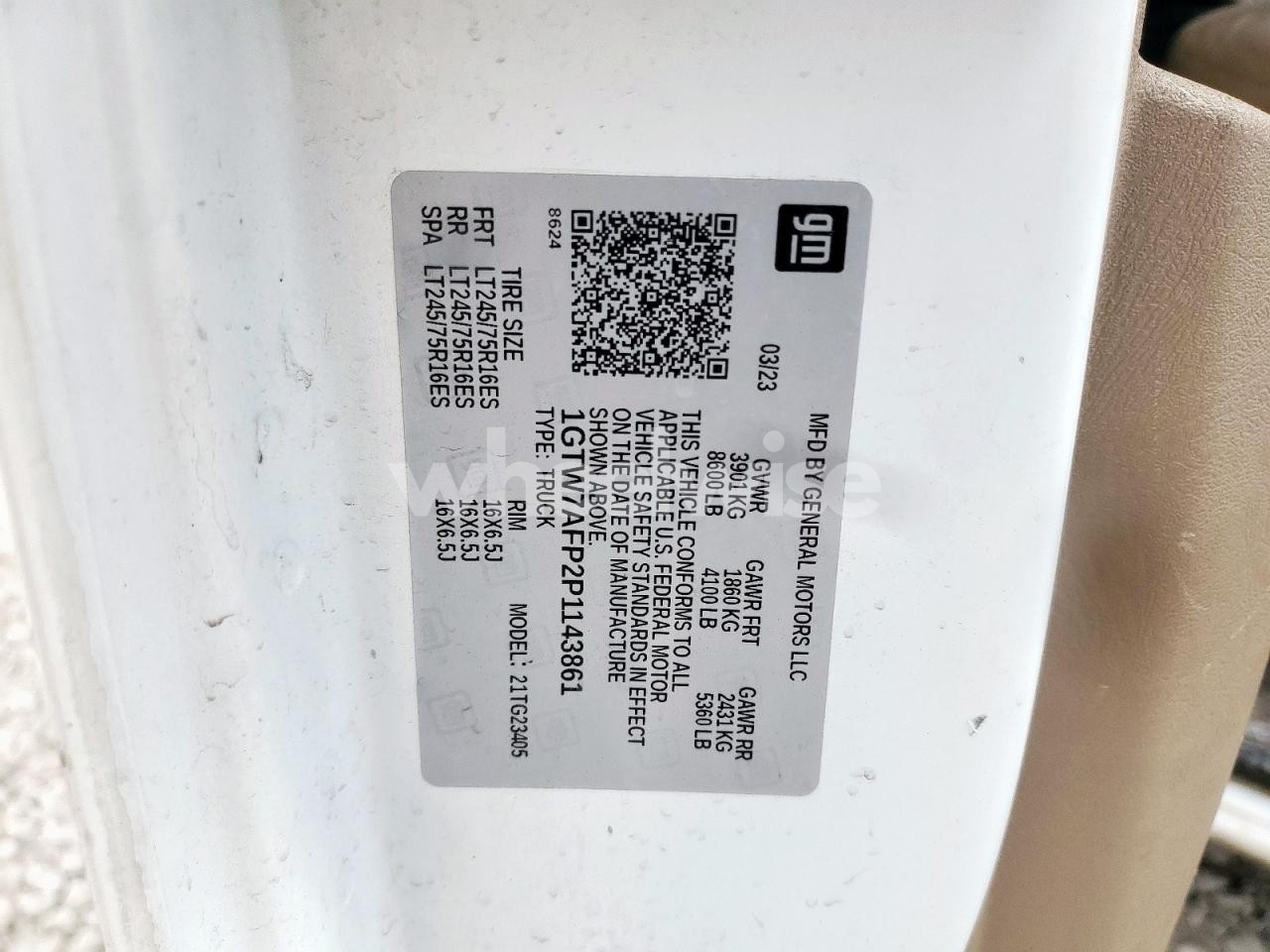 Photo 13 of 2023 GMC SAVANA G2500 (VIN 1GTW7AFP2P1143861)