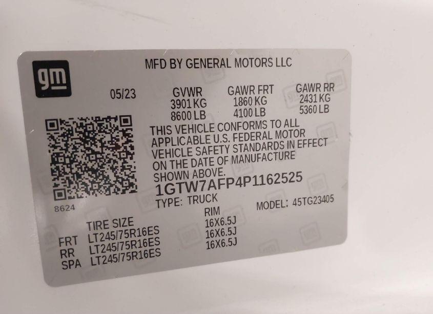 Photo 9 of 2023 Gmc Savana CARGO RWD 2500 REGULAR WHEELBASE WORK VAN (VIN 1GTW7AFP4P1162525)