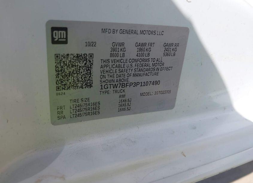 Photo 9 of 2023 Gmc Savana CARGO RWD 2500 EXTENDED WHEELBASE WORK VAN (VIN 1GTW7BFP3P1107490)