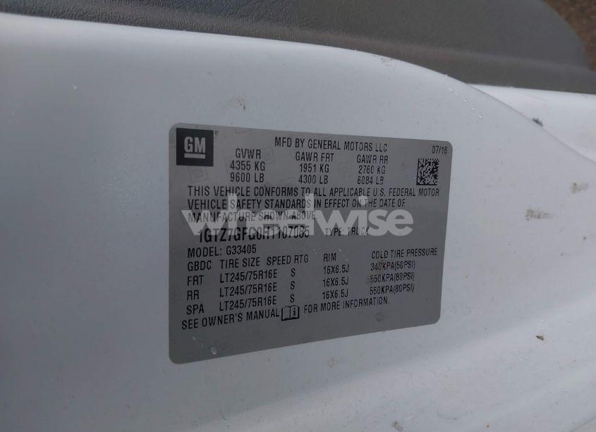 Photo 9 of 2017 Gmc Savana 3500 WORK VAN (VIN 1GTZ7GFG0H1107085)