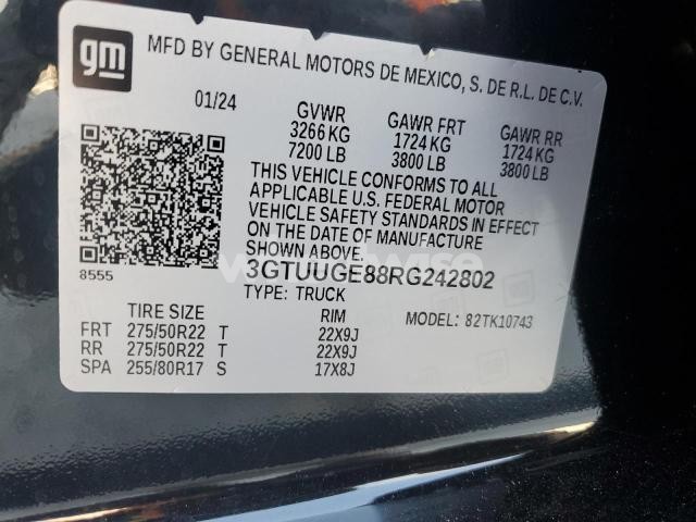 Photo 9 of 2024 GMC SIERRA K1500 DENALI N/A (VIN 1GTZ7HFPXP1104070)