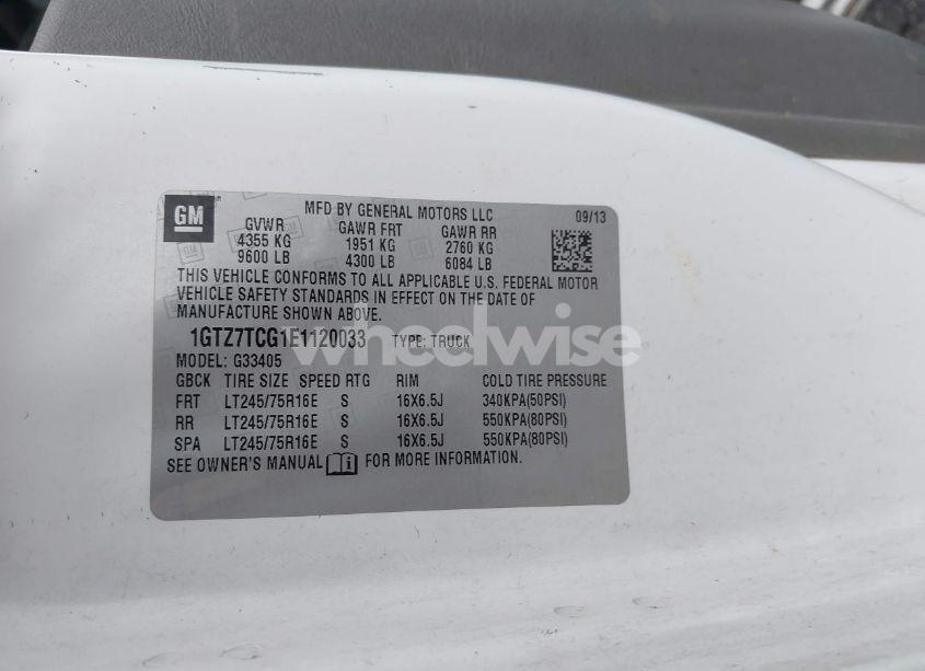 Photo 9 of 2014 Gmc Savana 3500 WORK VAN (VIN 1GTZ7TCG1E1120033)