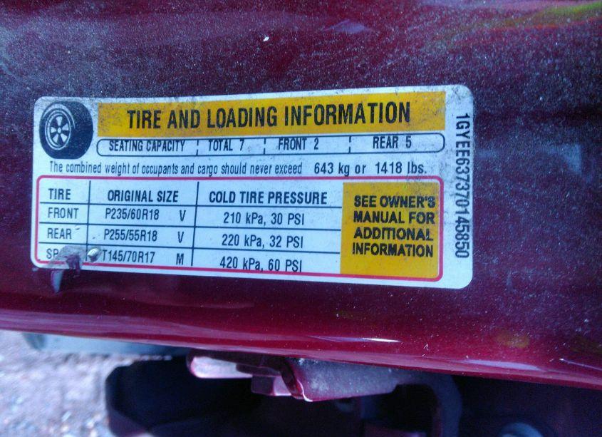 Photo 9 of 2007 Cadillac Srx V6 (VIN 1GYEE637370145850)