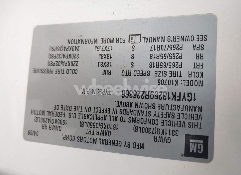 Photo 9 of 2009 Cadillac Escalade STANDARD (VIN 1GYFK13259R226366)