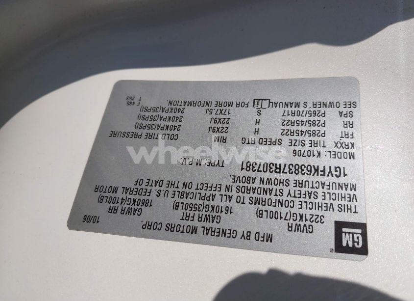 Photo 9 of 2007 Cadillac Escalade STANDARD (VIN 1GYFK63837R307381)