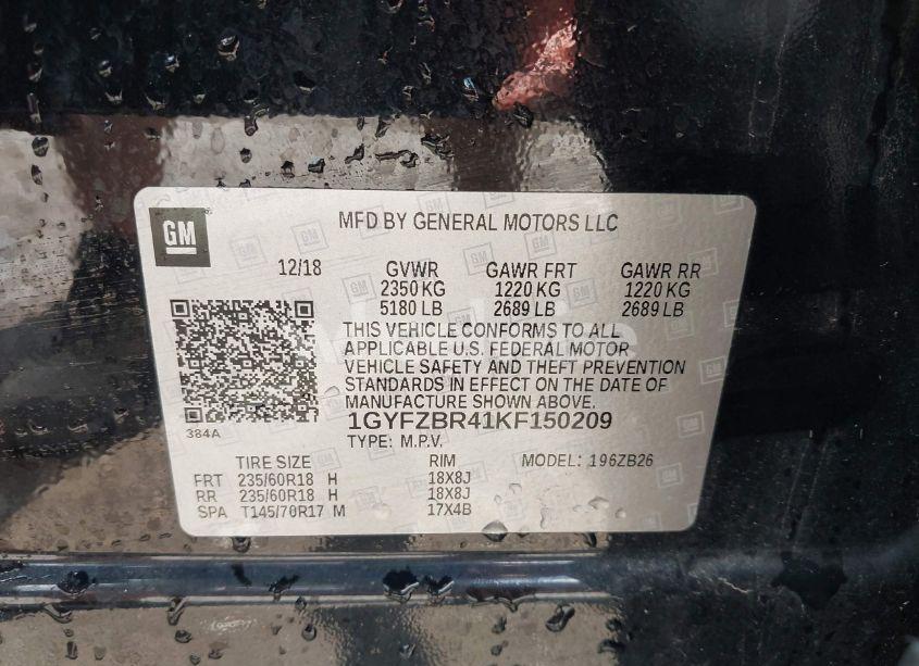 Photo 9 of 2019 Cadillac Xt4 LUXURY (VIN 1GYFZBR41KF150209)