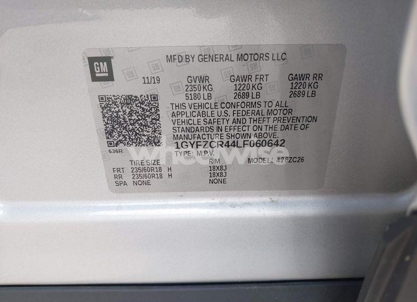 Photo 9 of 2020 Cadillac Xt4 FWD PREMIUM LUXURY (VIN 1GYFZCR44LF060642)