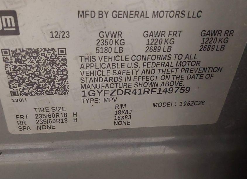 Photo 9 of 2024 Cadillac Xt4 AWD PREMIUM LUXURY (VIN 1GYFZDR41RF149759)