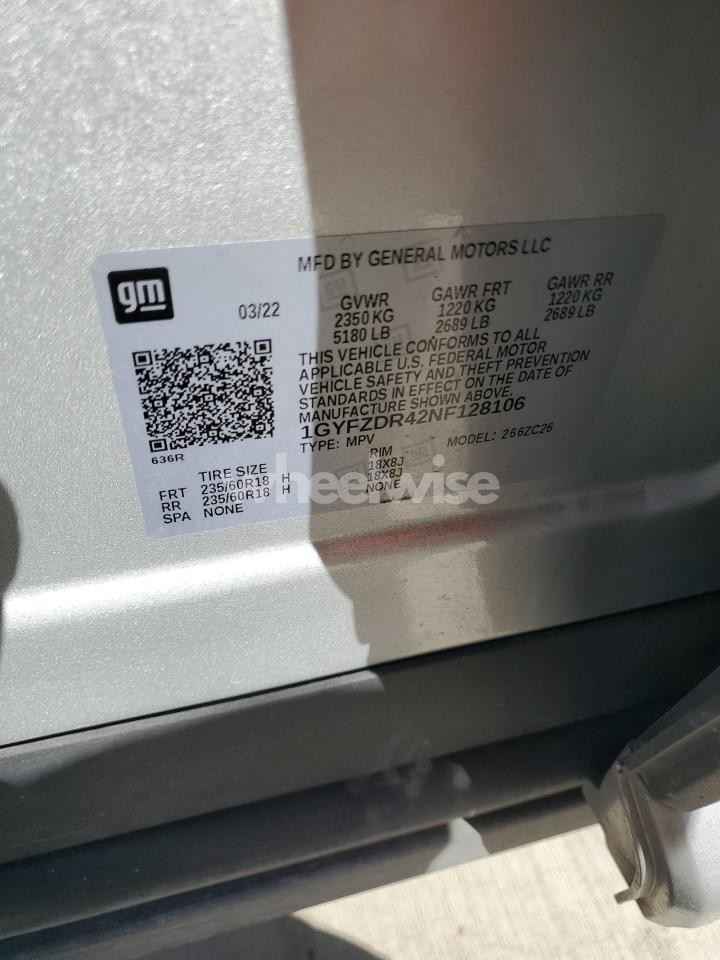 Photo 12 of 2022 CADILLAC XT4 PREMIUM LUXURY (VIN 1GYFZDR42NF128106)