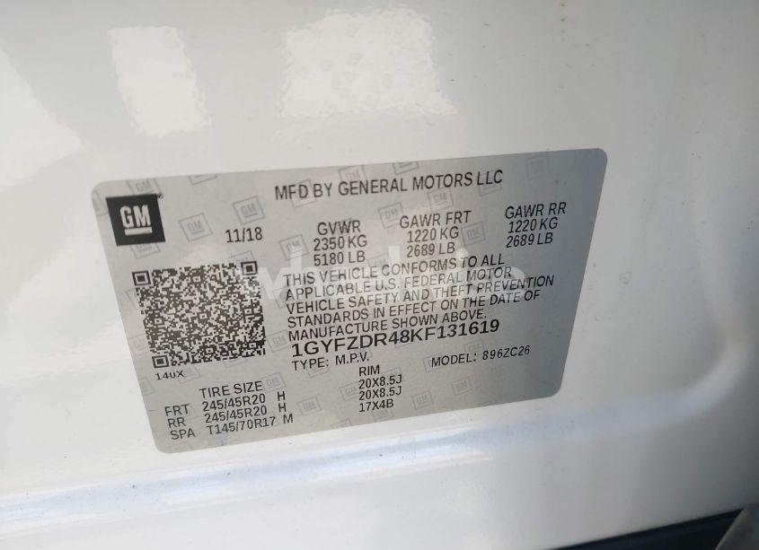 Photo 9 of 2019 Cadillac Xt4 PREMIUM LUXURY (VIN 1GYFZDR48KF131619)