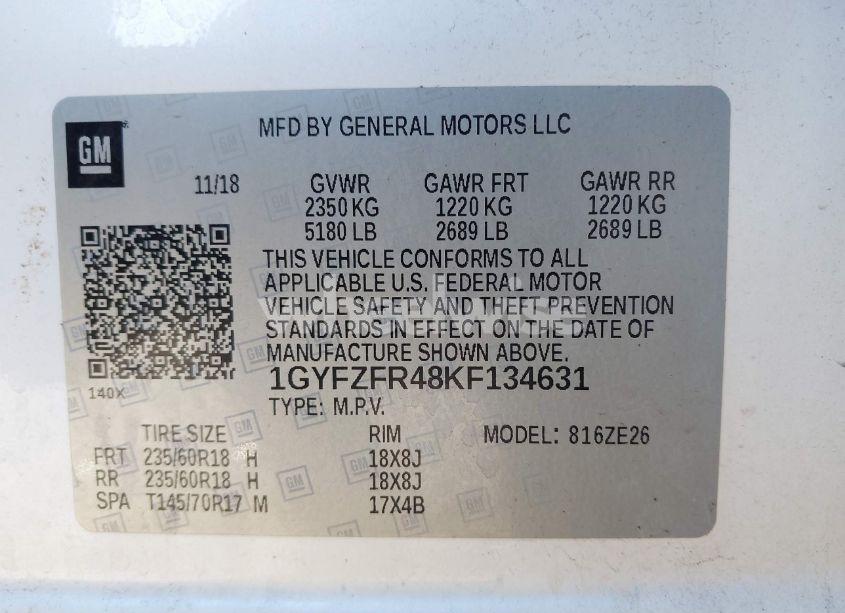 Photo 9 of 2019 Cadillac Xt4 SPORT (VIN 1GYFZFR48KF134631)