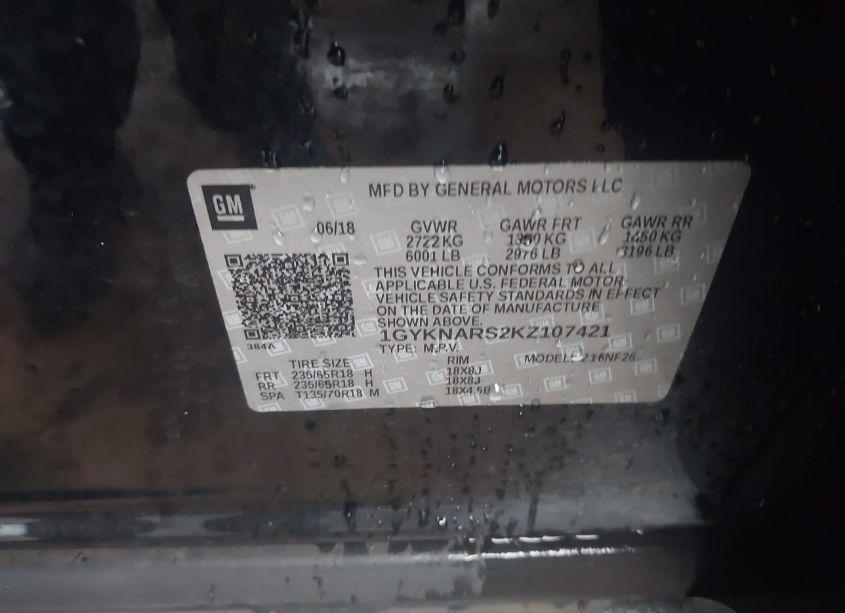 Photo 9 of 2019 Cadillac Xt5 STANDARD (VIN 1GYKNARS2KZ107421)