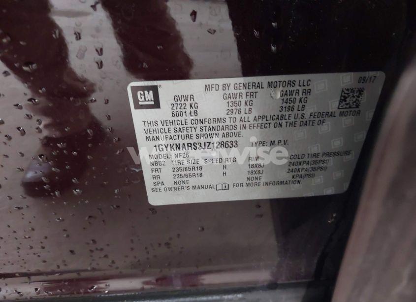 Photo 9 of 2018 Cadillac Xt5 STANDARD (VIN 1GYKNARS3JZ128633)