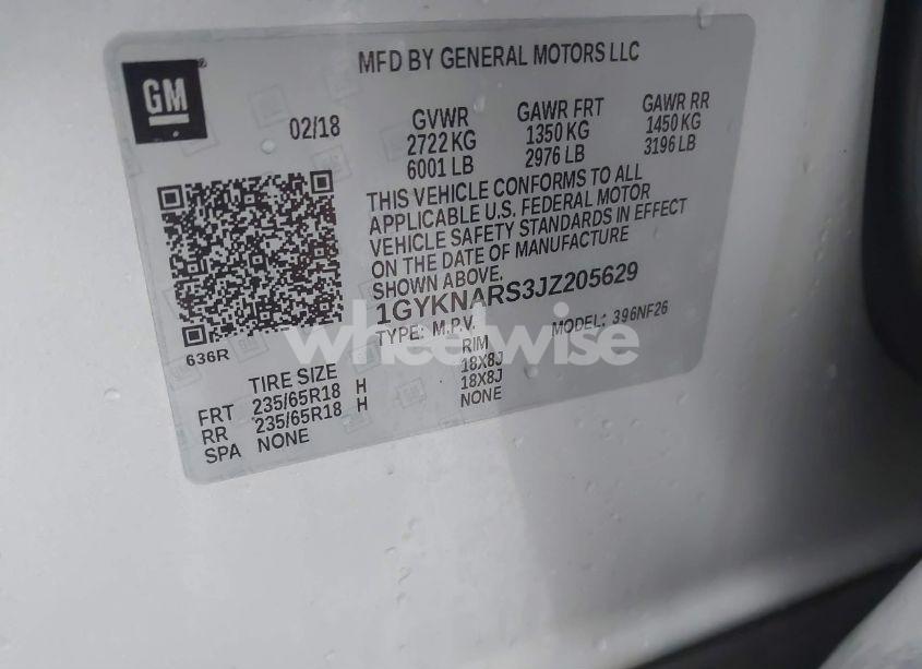 Photo 9 of 2018 Cadillac Xt5 STANDARD (VIN 1GYKNARS3JZ205629)