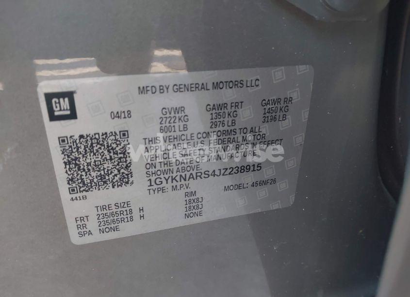 Photo 9 of 2018 Cadillac Xt5 STANDARD (VIN 1GYKNARS4JZ238915)