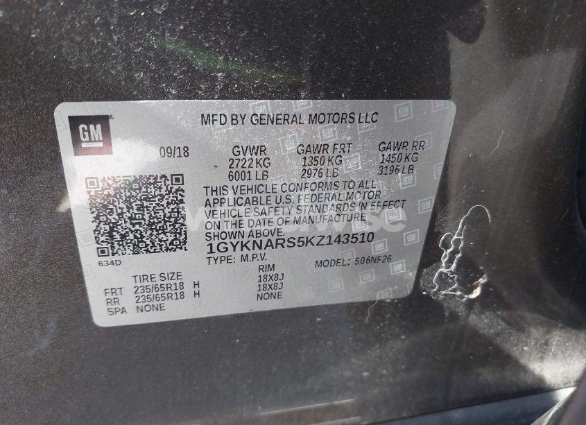 Photo 9 of 2019 Cadillac Xt5 STANDARD (VIN 1GYKNARS5KZ143510)