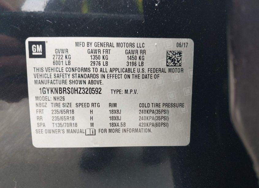 Photo 9 of 2017 Cadillac Xt5 LUXURY (VIN 1GYKNBRS0HZ320592)