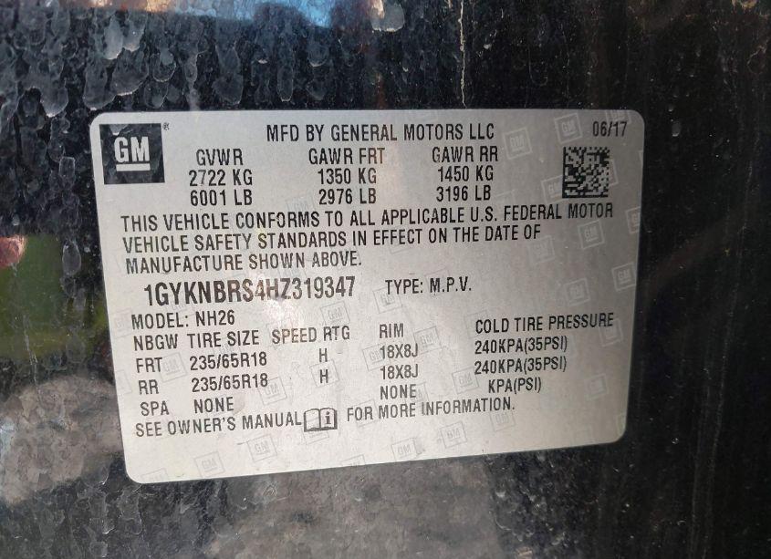 Photo 9 of 2017 Cadillac Xt5 LUXURY (VIN 1GYKNBRS4HZ319347)