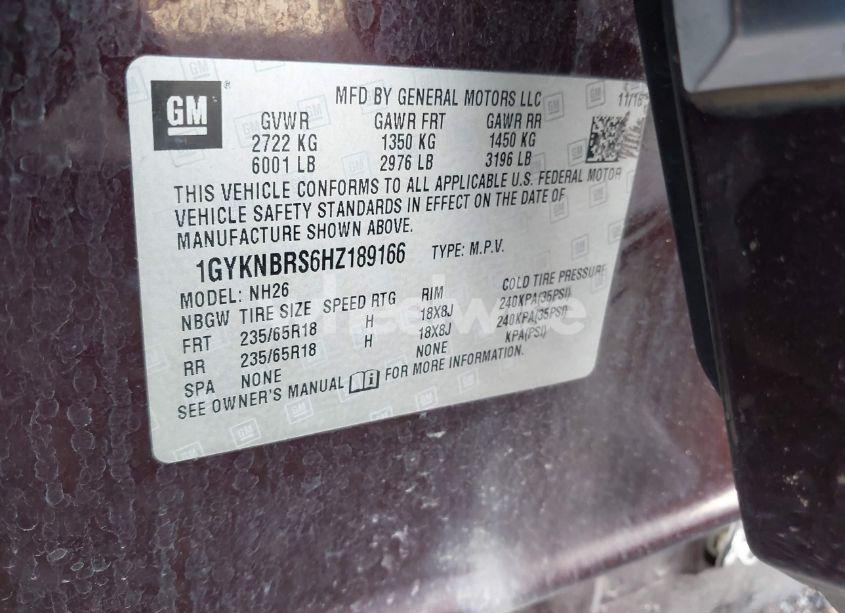 Photo 9 of 2017 Cadillac Xt5 LUXURY (VIN 1GYKNBRS6HZ189166)