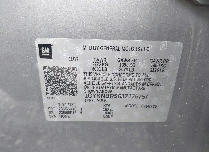 Photo 9 of 2018 Cadillac Xt5 STANDARD (VIN 1GYKNBRS6JZ175757)