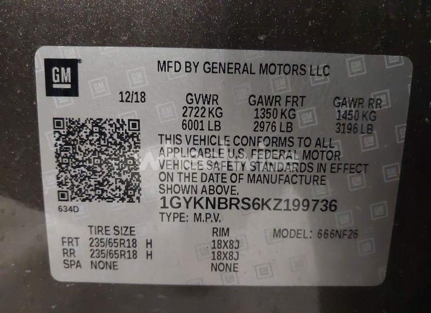 Photo 9 of 2019 Cadillac Xt5 STANDARD (VIN 1GYKNBRS6KZ199736)