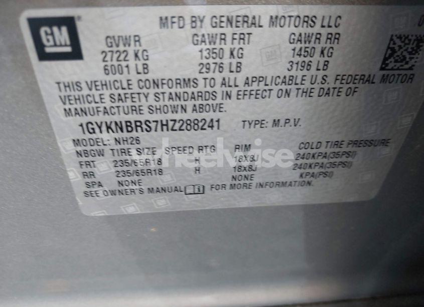 Photo 9 of 2017 Cadillac Xt5 LUXURY (VIN 1GYKNBRS7HZ288241)