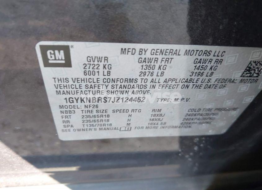 Photo 9 of 2018 Cadillac Xt5 STANDARD (VIN 1GYKNBRS7JZ124462)