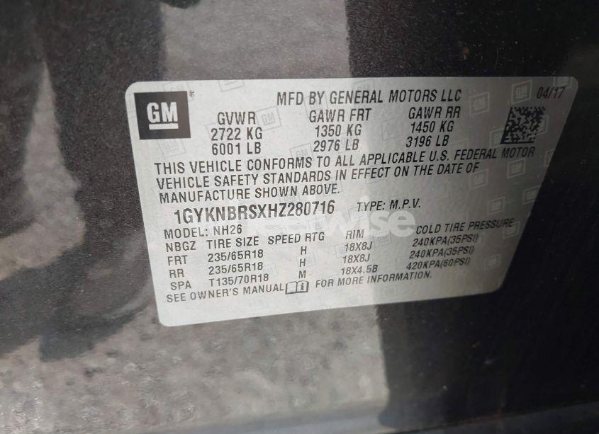 Photo 9 of 2017 Cadillac Xt5 LUXURY (VIN 1GYKNBRSXHZ280716)