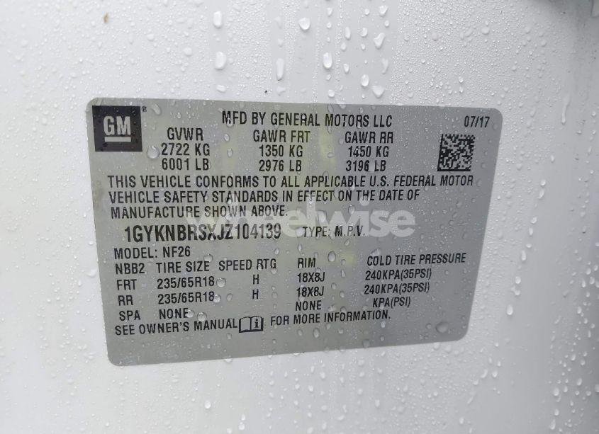 Photo 9 of 2018 Cadillac Xt5 STANDARD (VIN 1GYKNBRSXJZ104139)