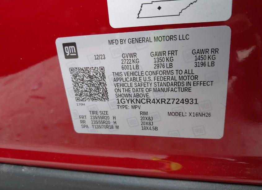 Photo 9 of 2024 Cadillac Xt5 FWD PREMIUM LUXURY (VIN 1GYKNCR4XRZ724931)