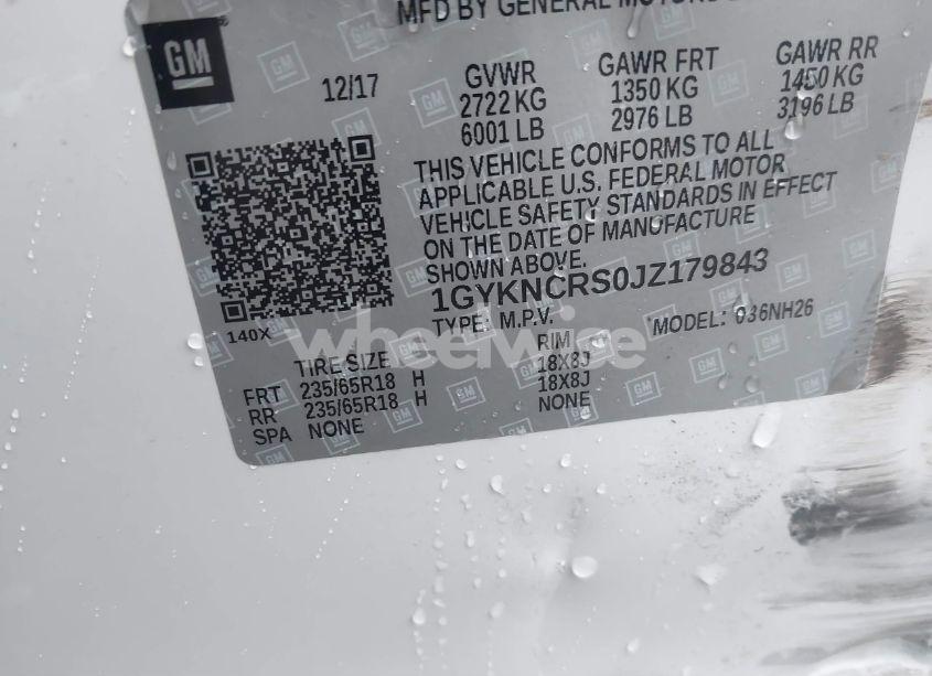 Photo 9 of 2018 Cadillac Xt5 LUXURY (VIN 1GYKNCRS0JZ179843)