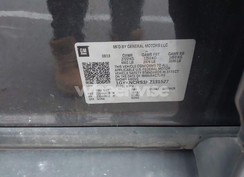 Photo 9 of 2019 Cadillac Xt5 LUXURY (VIN 1GYKNCRS1KZ131527)