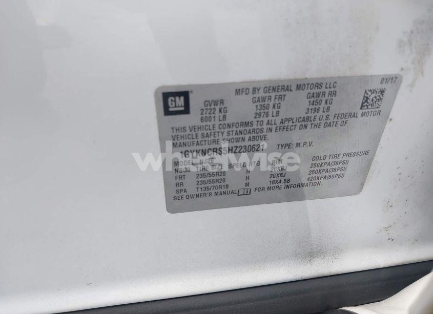 Photo 9 of 2017 Cadillac Xt5 PREMIUM LUXURY (VIN 1GYKNCRS5HZ230621)