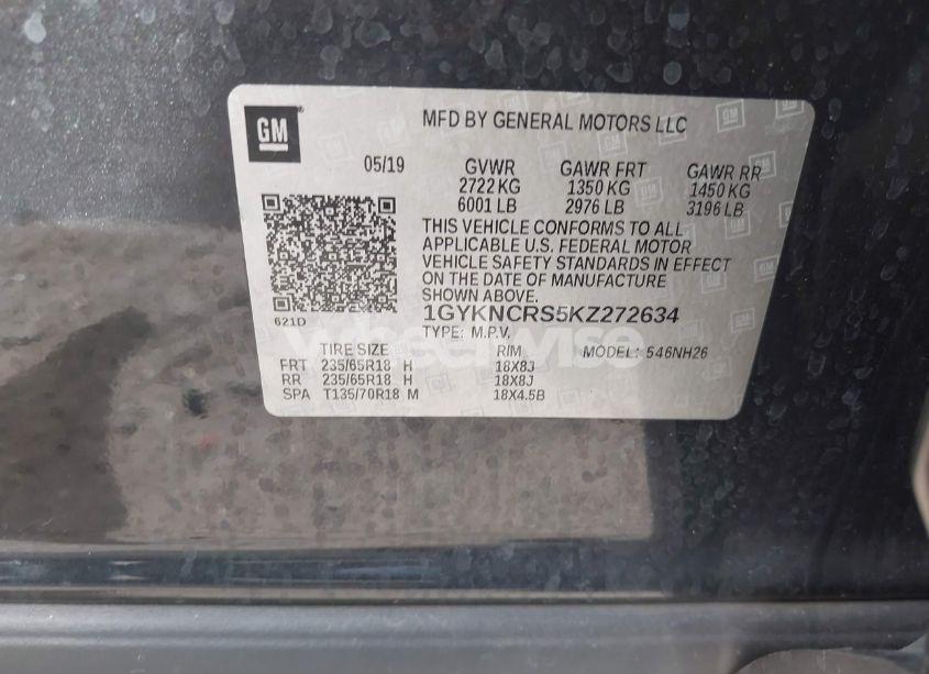 Photo 9 of 2019 Cadillac Xt5 LUXURY (VIN 1GYKNCRS5KZ272634)