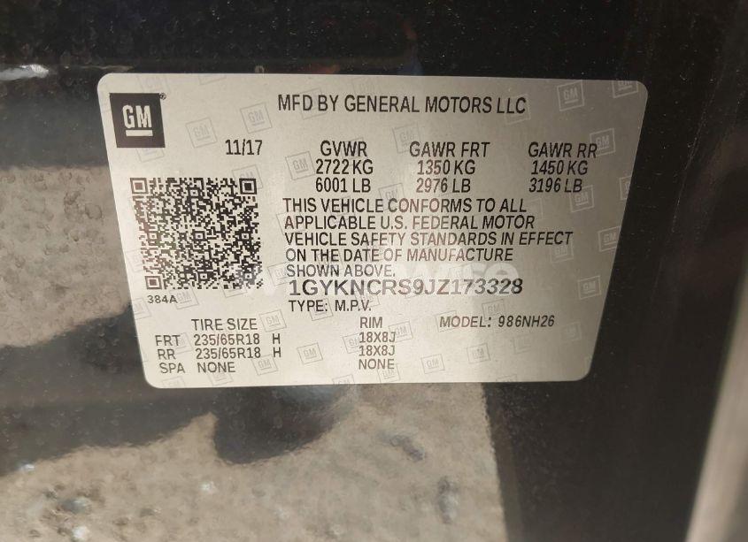 Photo 9 of 2018 Cadillac Xt5 LUXURY (VIN 1GYKNCRS9JZ173328)