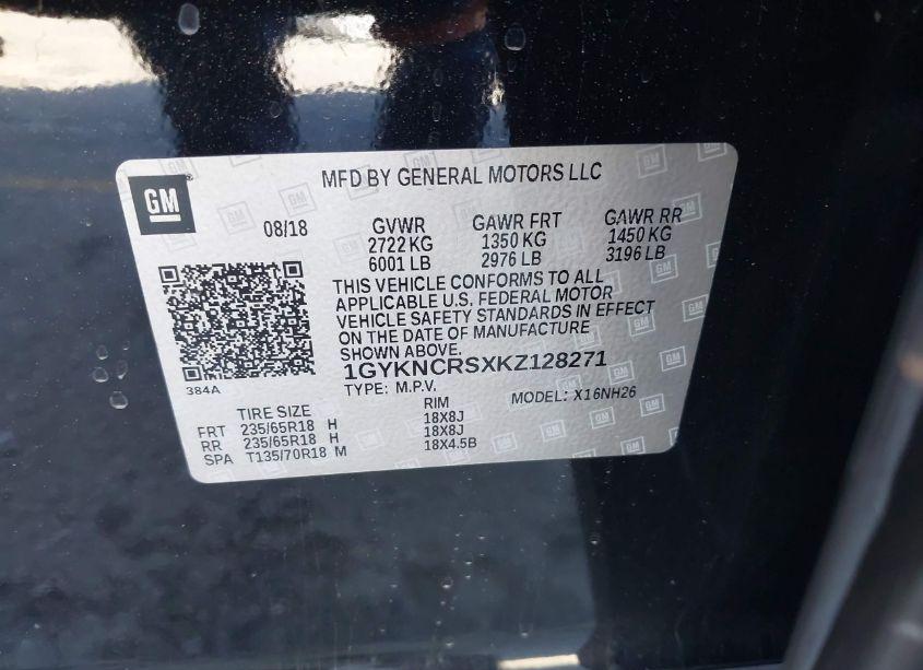 Photo 9 of 2019 Cadillac Xt5 LUXURY (VIN 1GYKNCRSXKZ128271)