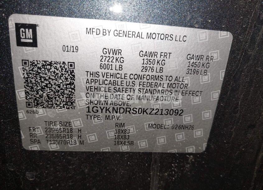 Photo 9 of 2019 Cadillac Xt5 LUXURY (VIN 1GYKNDRS0KZ213092)