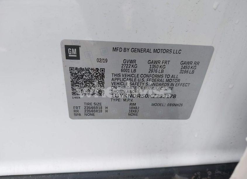 Photo 9 of 2019 Cadillac Xt5 LUXURY (VIN 1GYKNDRS0KZ233178)