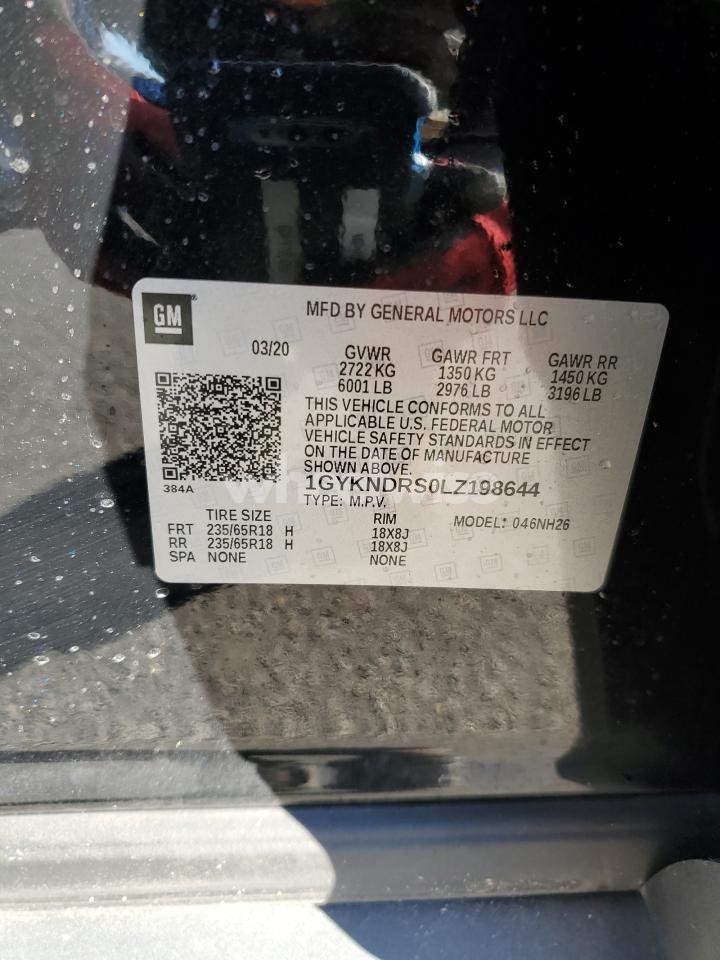 Photo 13 of 2020 CADILLAC XT5 PREMIUM LUXURY (VIN 1GYKNDRS0LZ198644)