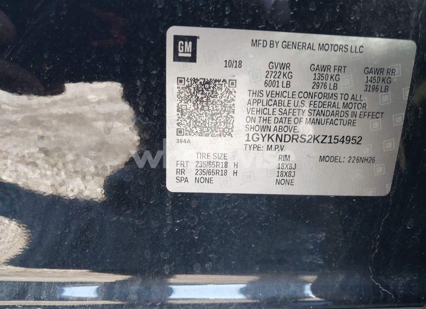 Photo 9 of 2019 Cadillac Xt5 LUXURY (VIN 1GYKNDRS2KZ154952)