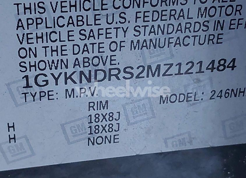 Photo 9 of 2021 Cadillac Xt5 AWD PREMIUM LUXURY (VIN 1GYKNDRS2MZ121484)