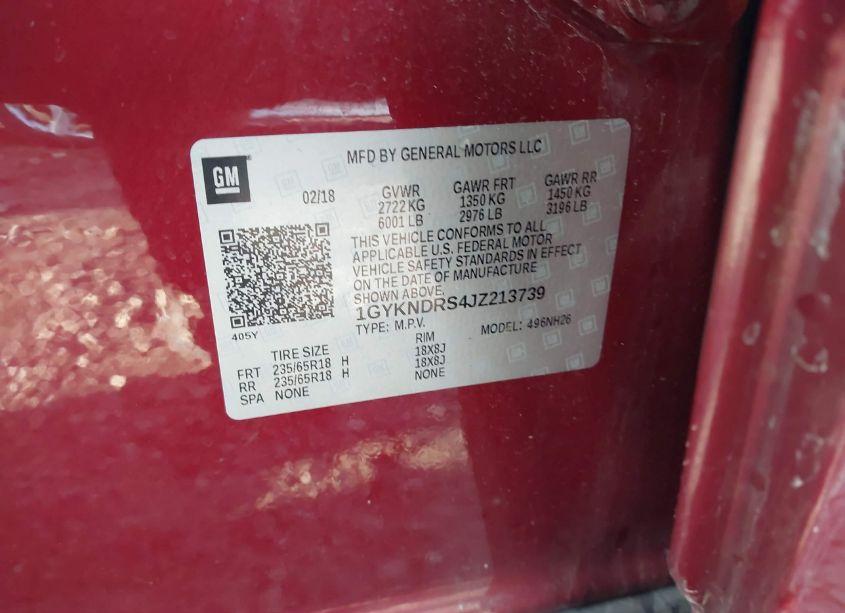 Photo 9 of 2018 Cadillac Xt5 LUXURY (VIN 1GYKNDRS4JZ213739)